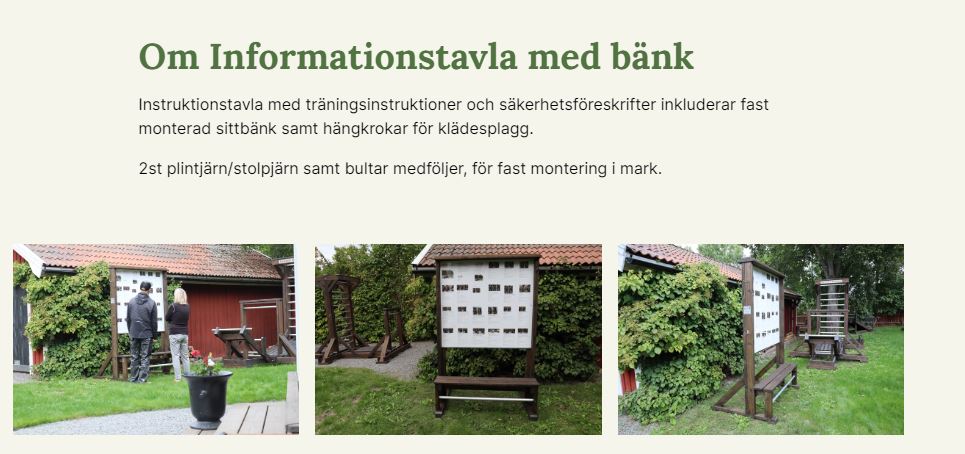 Wooden Fitness Info board